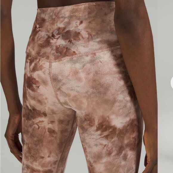 NWT Lululemon Align High Rise Pant 25 in Diamond Dye Foil Dot Shine Size 6 - Picture 3 of 10